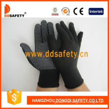 Nylon / Polyester-Handschuhe mit nahtlosen und PVC-Handschuhen (DKP418)